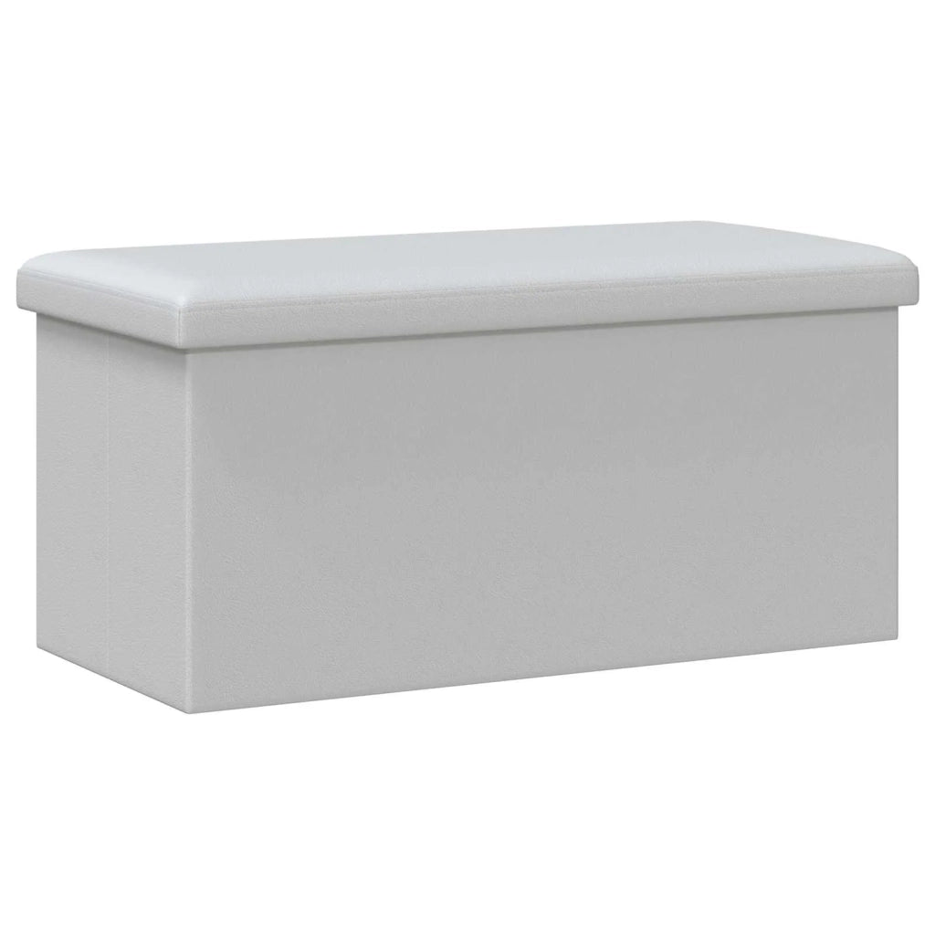 Panchina di stoccaggio pieghevole Bianco PVC 42045234