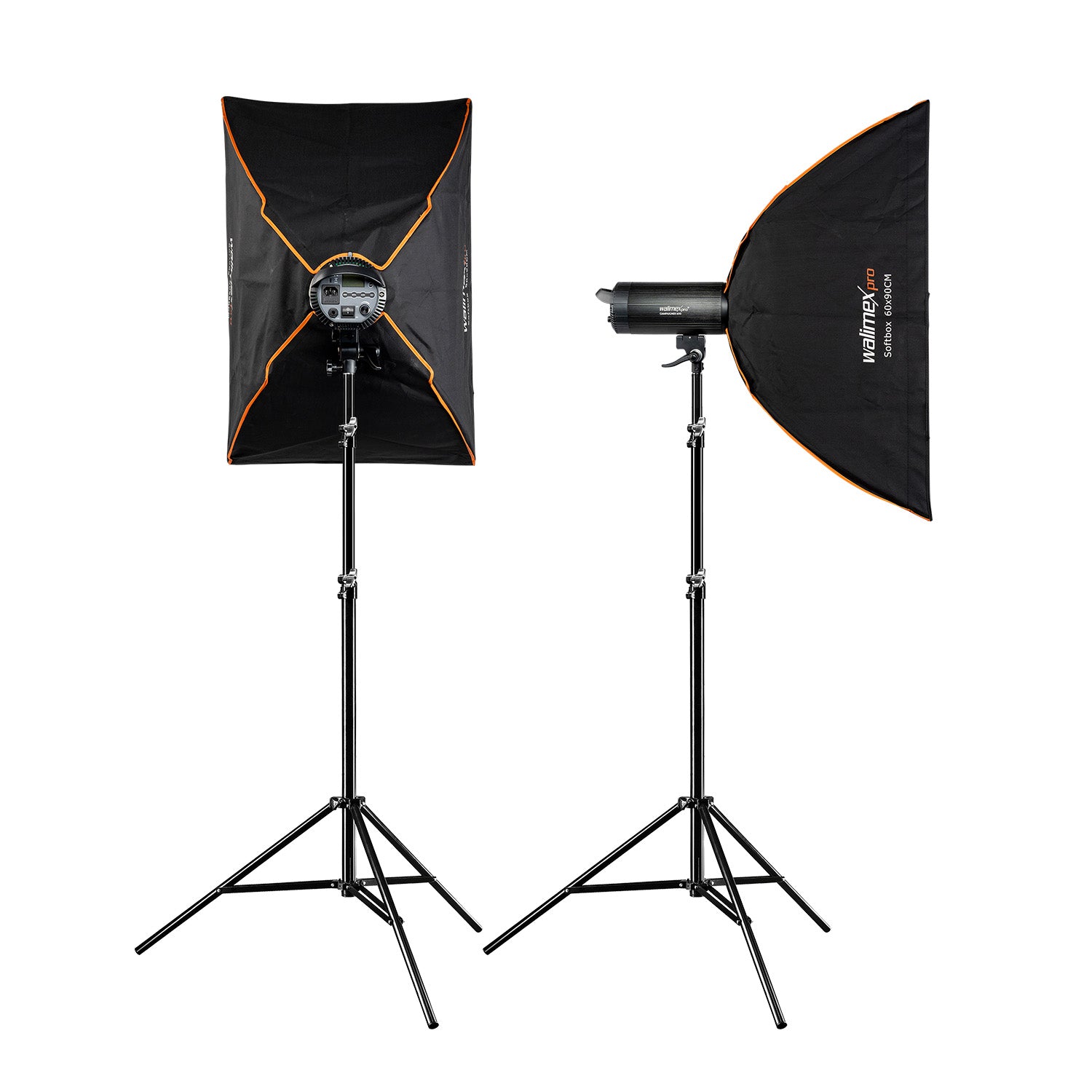Set Double Campaigner 600 - 2 flash fotografici da studio, luce LED da 600 W per foto e video, con 2 softbox 2 stativi luci e accessori