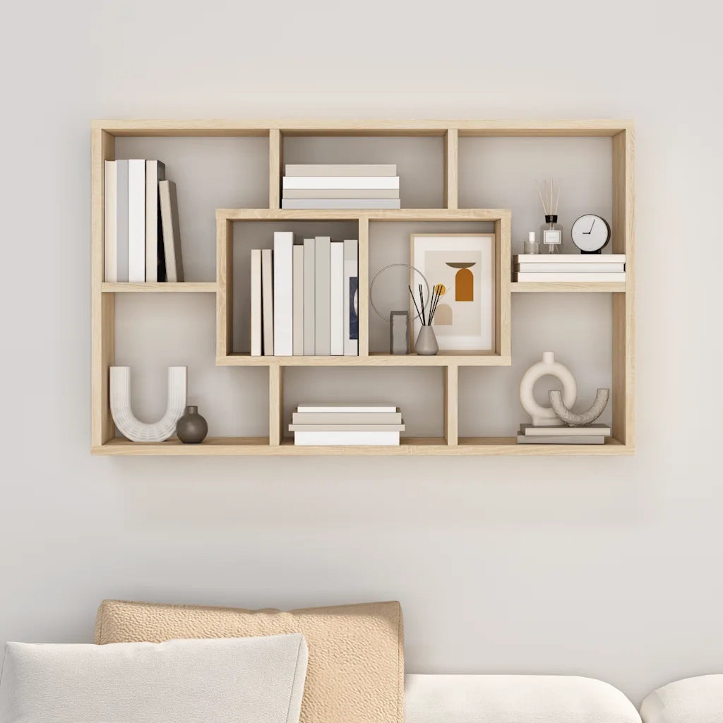 Mensola a Muro Rovere Sonoma 85x16x52,5 cm in Legno Multistrato cod mxl 58361