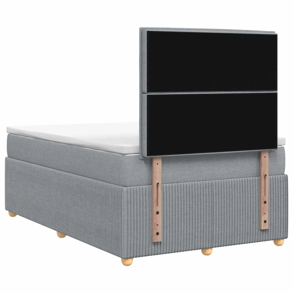 Letto box spring con materasso Grigio Chiaro 120 x 200 cm 3454361
