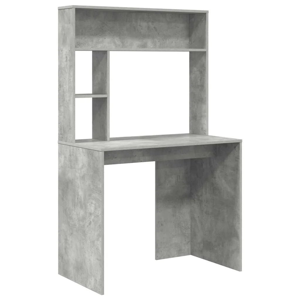Scrivania | Tavolo da Ufficio Grigio cemento 91 x 50 x 149 cm Legno multistrato