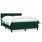 Giroletto a Molle con Materasso Verde Scuro 160x220 cm Velluto
