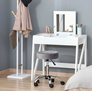Sgabello da salone regolabile con ruote grigio chiaro Ø35 cm