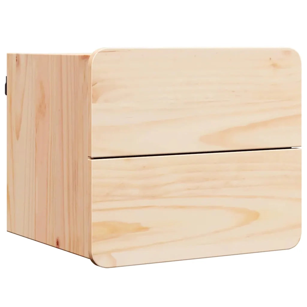 vidaXL Comodino 2 pcs Marrone 39 x 34 x 33 cm Legno di pino massello