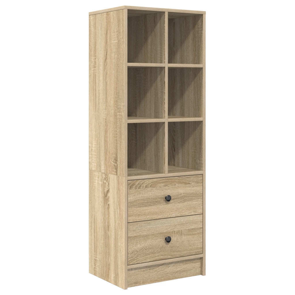 Scrivania con Spazio di Archiviazione Rovere Sonoma Legno Ingegnerizzato