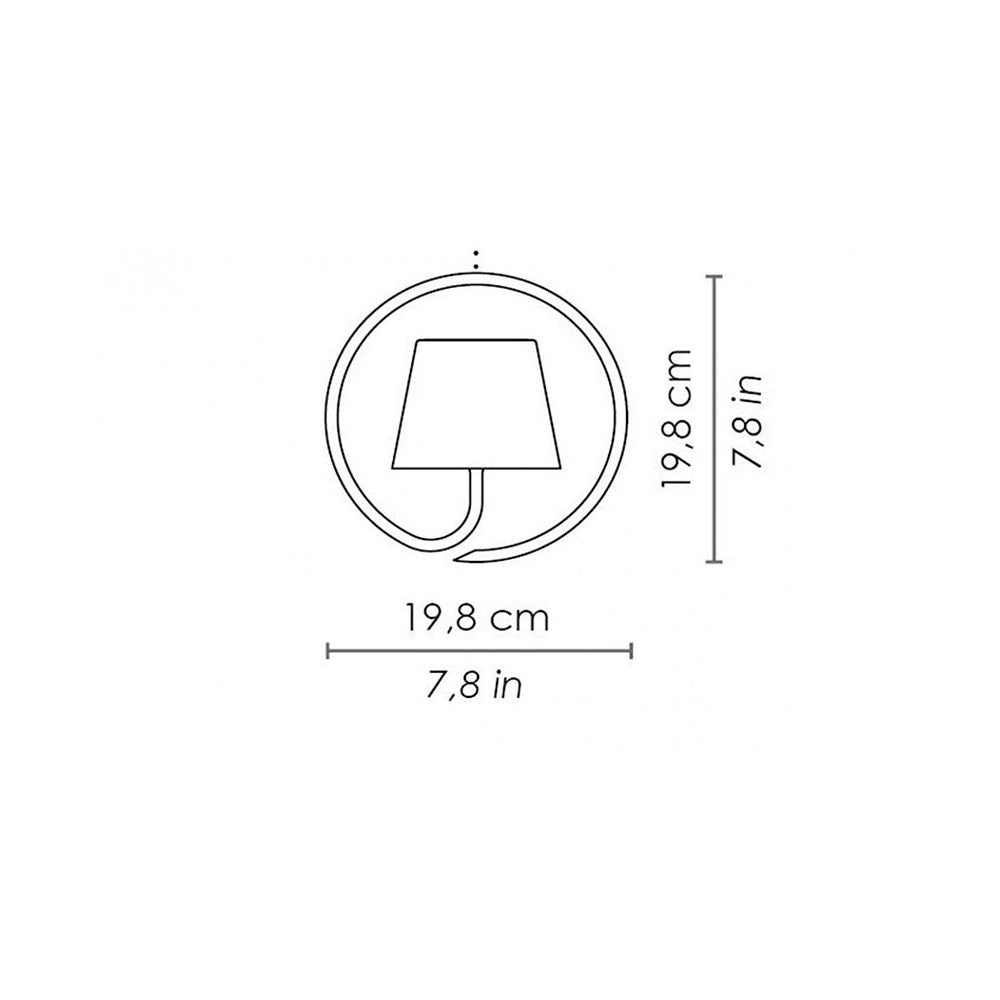 Lampada a led a sospensione Poldina Grigio Scuro ricaricabile e dimmerabile