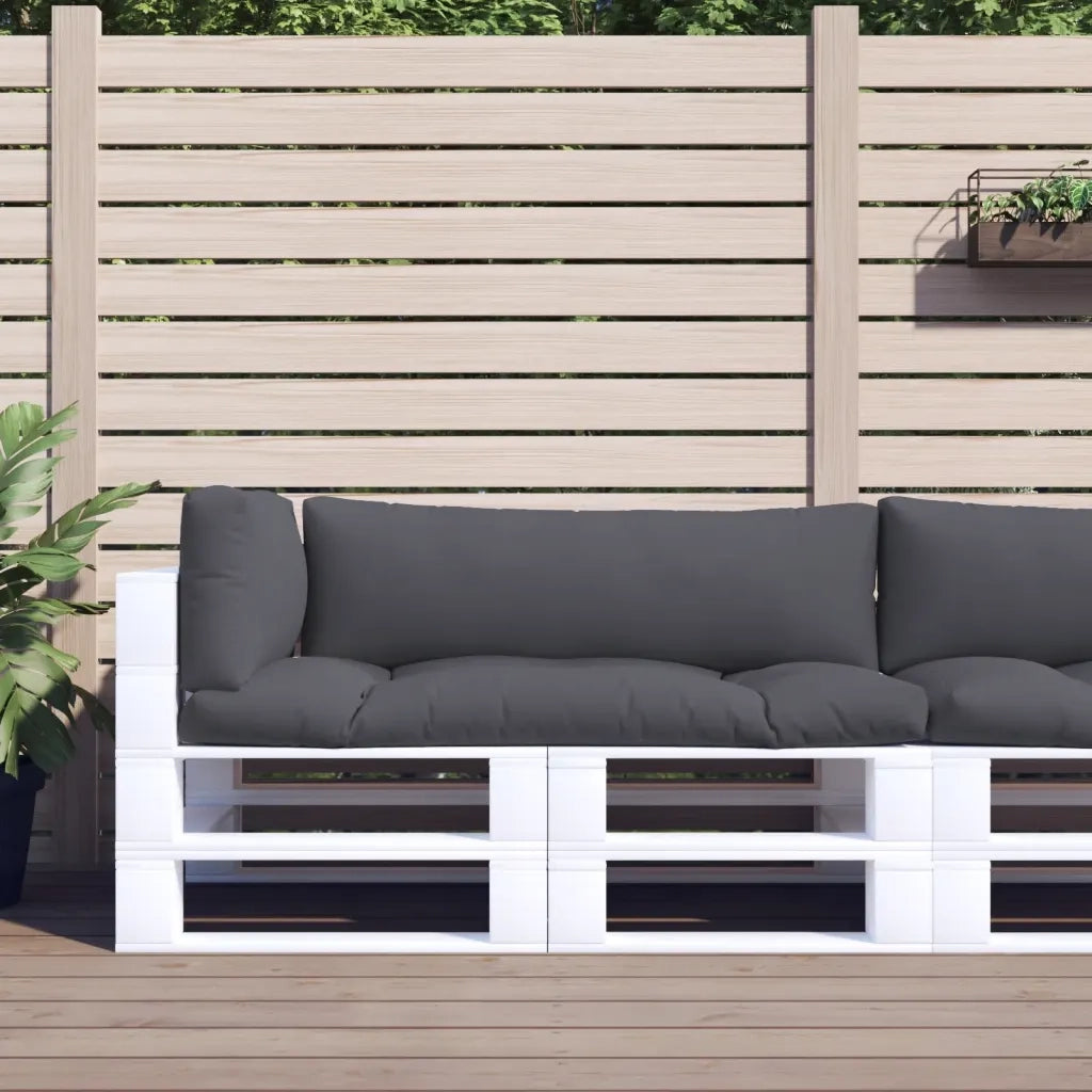 Cuscini per Pallet 3 pz Grigi in Tessuto 44652