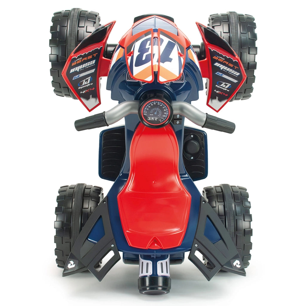 Quad Elettrico per Bambini 12V The Beast Repsol Fino a 6 km/h Rosso e Blu