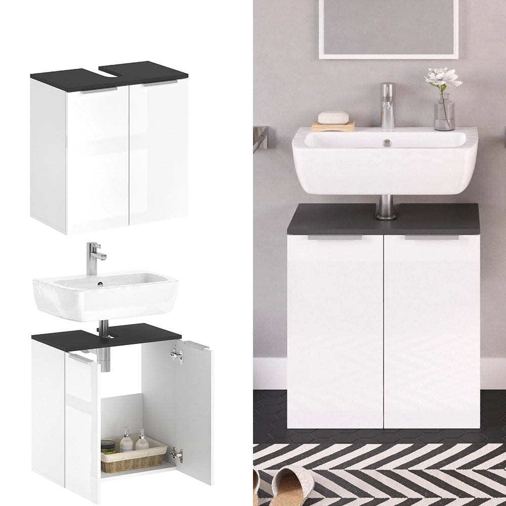 Vicco Mobile sottolavabo per bagno Bianco lucido 58 x 60 cm