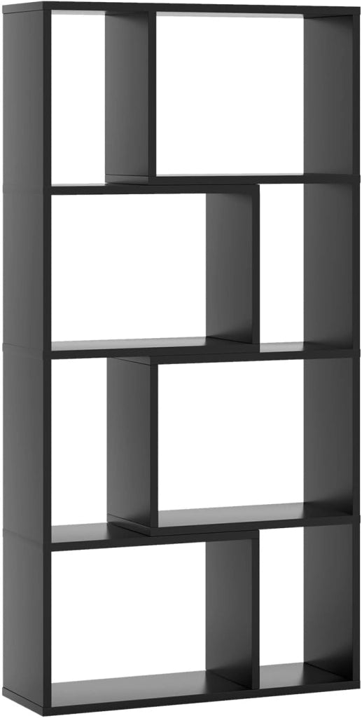 Libreria Mobile Portaoggetti a 8 Cubi, Scaffale Portaoggetti Camera da Letto con Kit Antiribaltamento, Libreria Autoportante in Legno per Soggiorno, Ufficio, 60 x 20 x 120 cm (Bianco)