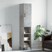 Credenza-Buffet-Armadio da cucina Grigio Cemento 34,5x34x180 cm in Legno Multistrato 530940