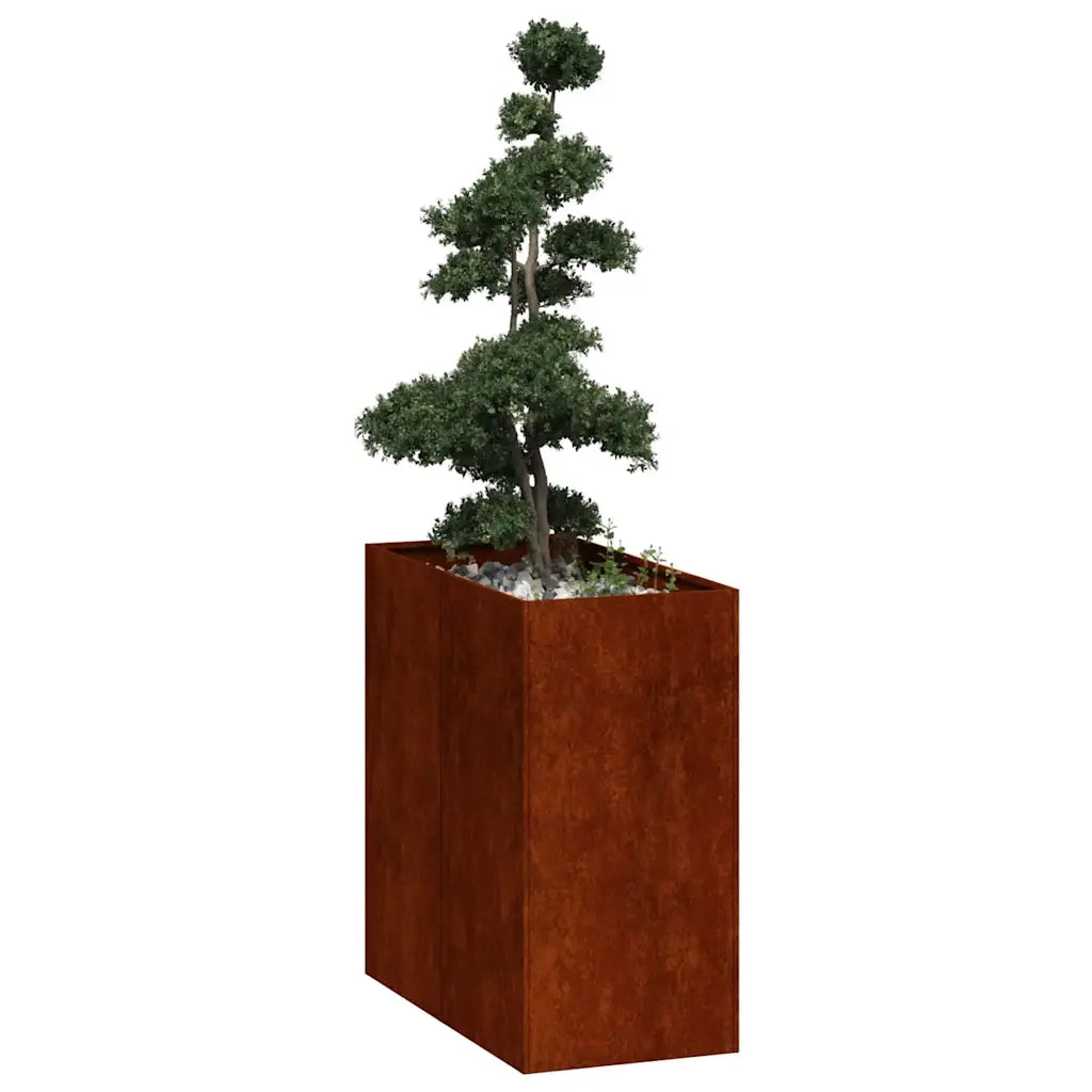 Fioriera Arrugginita 40x80x80 cm in Acciaio Corten 860779