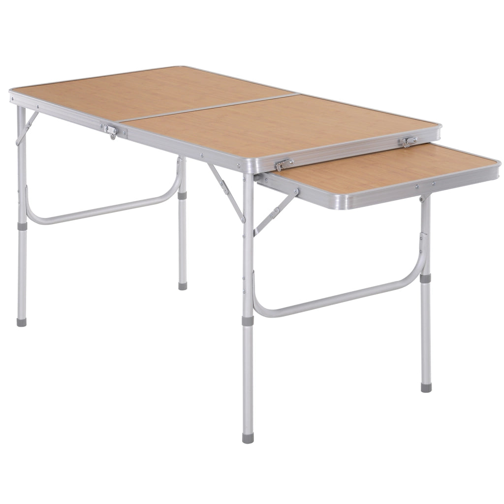 Tavolo da pranzo pieghevole per giardino ¨C zephmum ¨C alluminio 153x60x39/71 cm