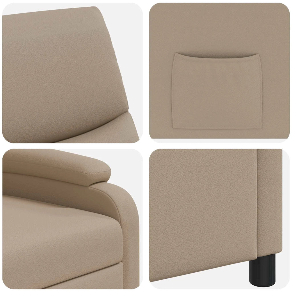 Divano Sedia-Poltrona reclinabile Cappuccino Similpelle 644057