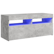 Mobile TV multimediale mensola TV credenza mobile TV per sala da pranzo soggiorno camera da letto con luci LED 90 x 35 x 40 cm grigio 02_0026624