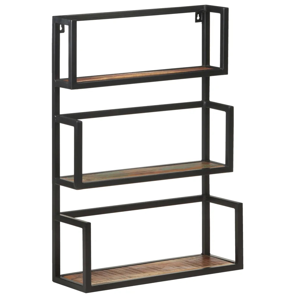 Scaffale a Muro 60x20x85 cm in Legno Massello di Recupero cod mxl 54933