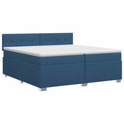 Letto box spring con materasso Blu 200 x 200 cm Tessuto 3450564