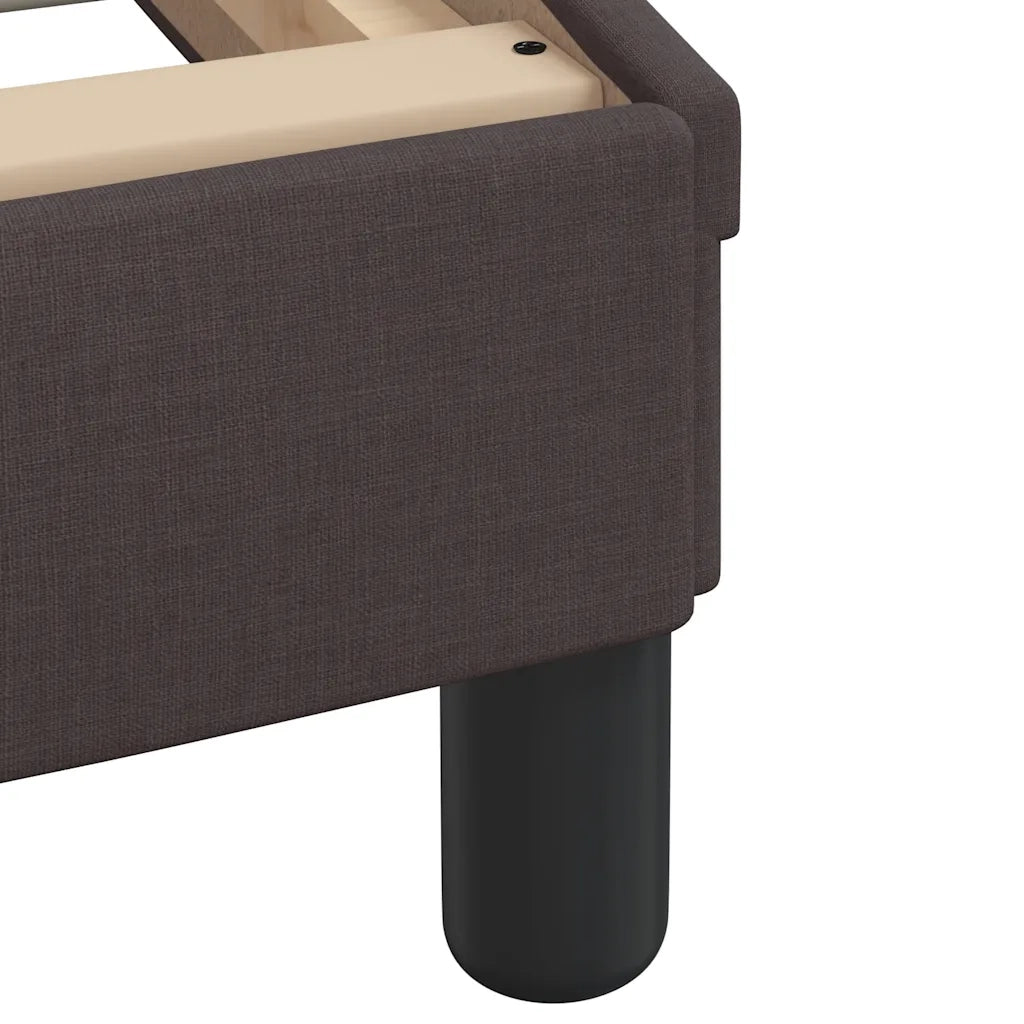 Letto con Materasso Marrone Scuro 160x200cm Tessuto 3310751