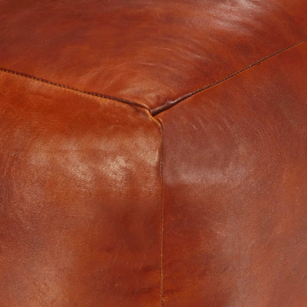 Pouf Tanno 40x40x40 cm in Vera Pelle di Capracod mxl 106147