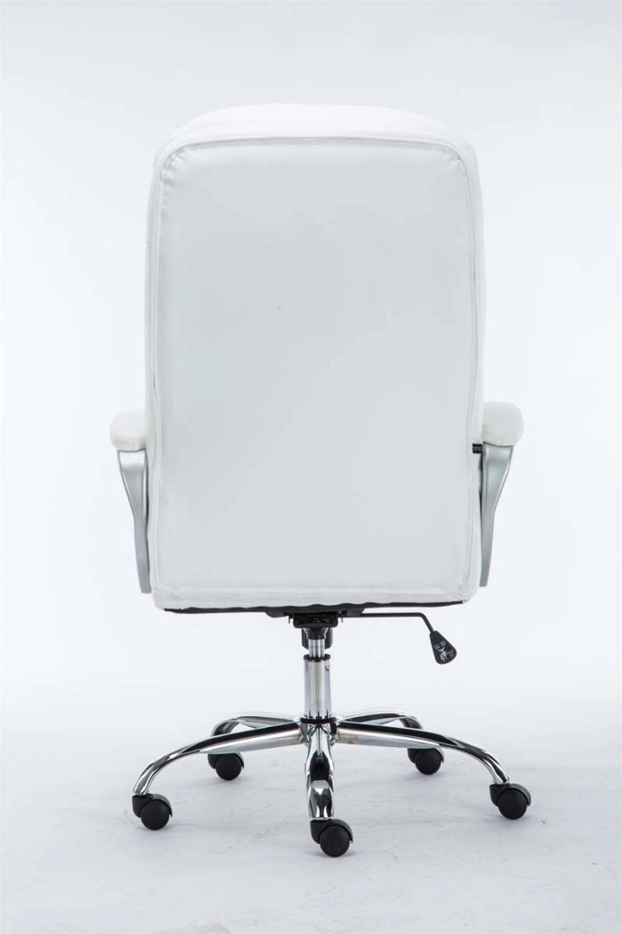 Sedia ufficio XXL Vancouver in similpelle bianco