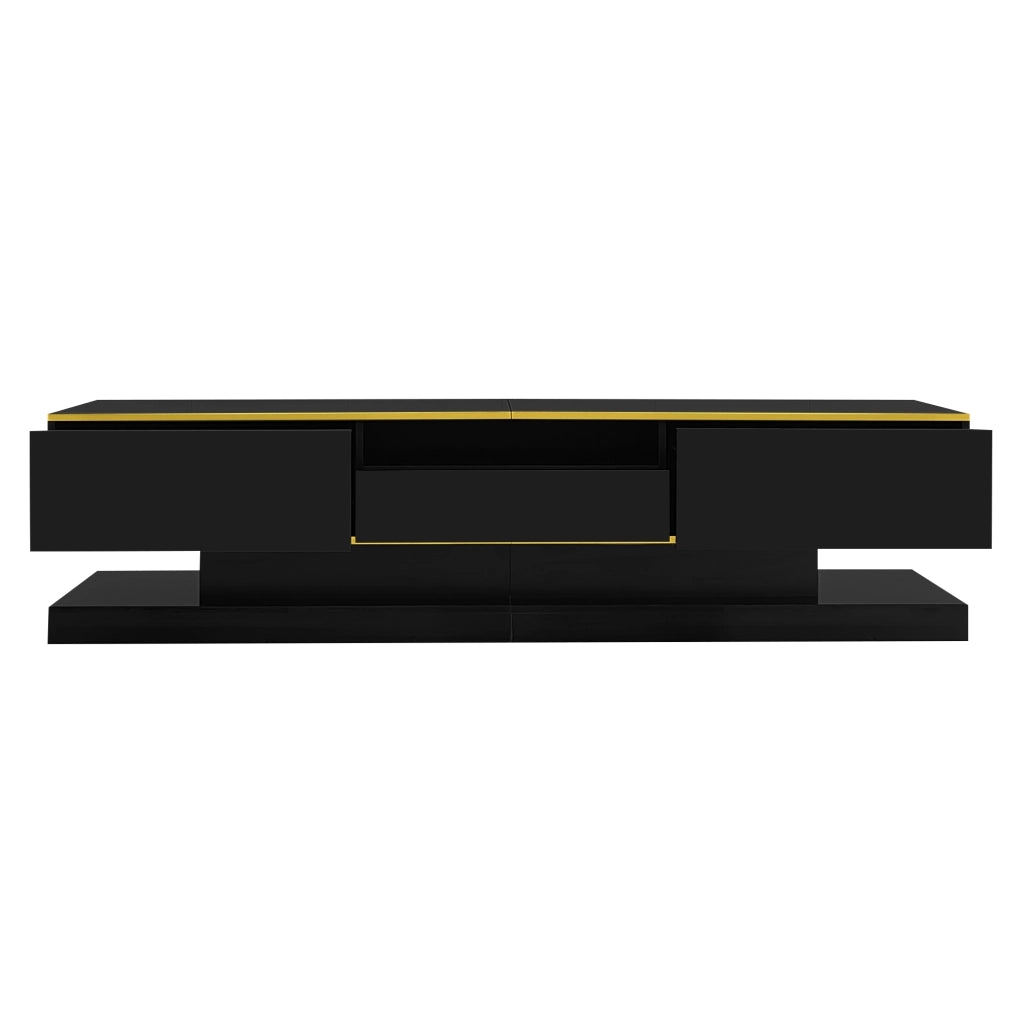 Mobile TV con LED e Cassetti ¨C MINIMAL ¨C Bianco Lucido 180x38x45 cm