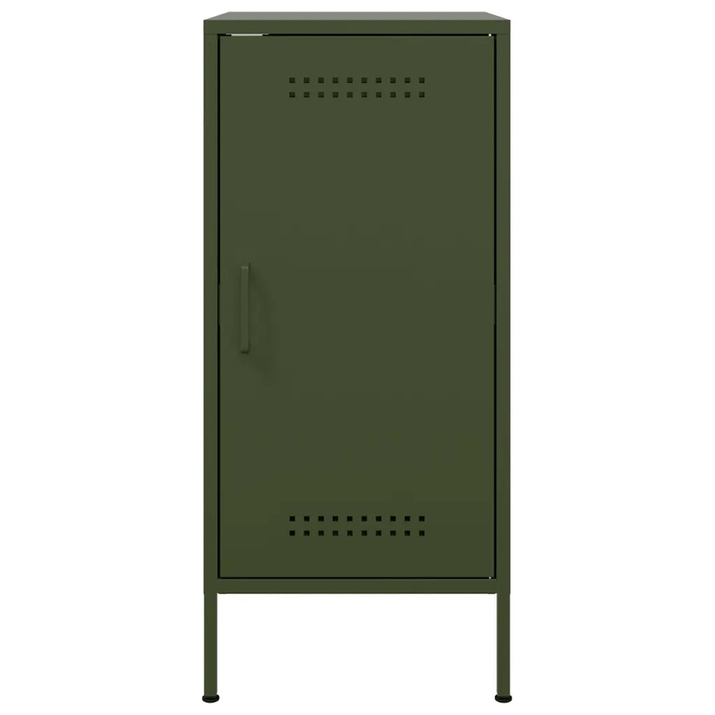 Credenze 2 pz | Madia | Buffet da pranzo | Armadio da pranzo Verde Oliva 36x39x79 cm Acciaio