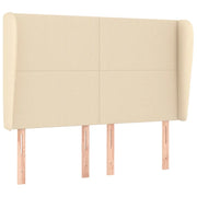 Testiera | Testata ad Orecchio Crema 147 x 23 x 118/128 cm in Tessuto