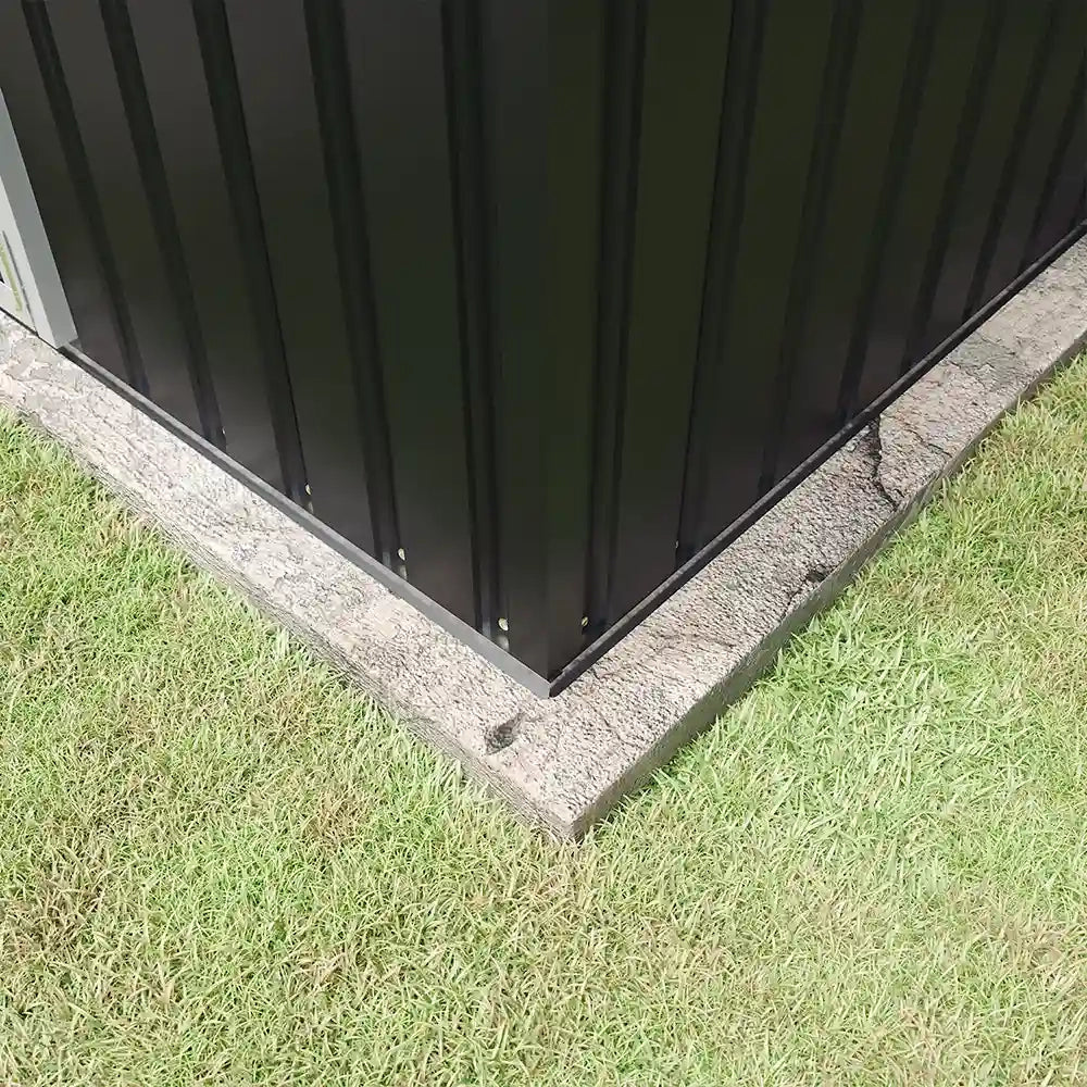 Casetta da giardino in acciaio zincato nero 2,77x1,93xh1,96m - 91kg - 5,35 metri quadri