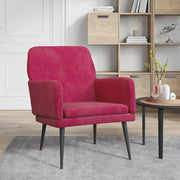 Poltrona Rosso Vino 62x79x79 cm Velluto 351408