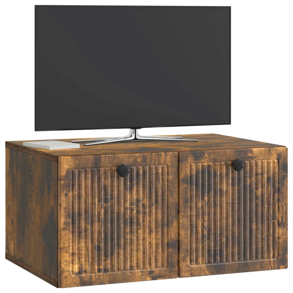 Mobile Porta TV da Muro Rovere Fumo 59,5 x 41 x 30 cm