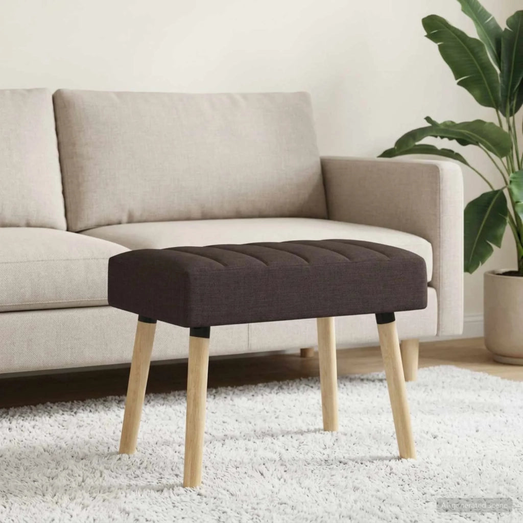Panchina trapuntata a canale Marrone Scuro 60 x 40 x 45 cm 42038463