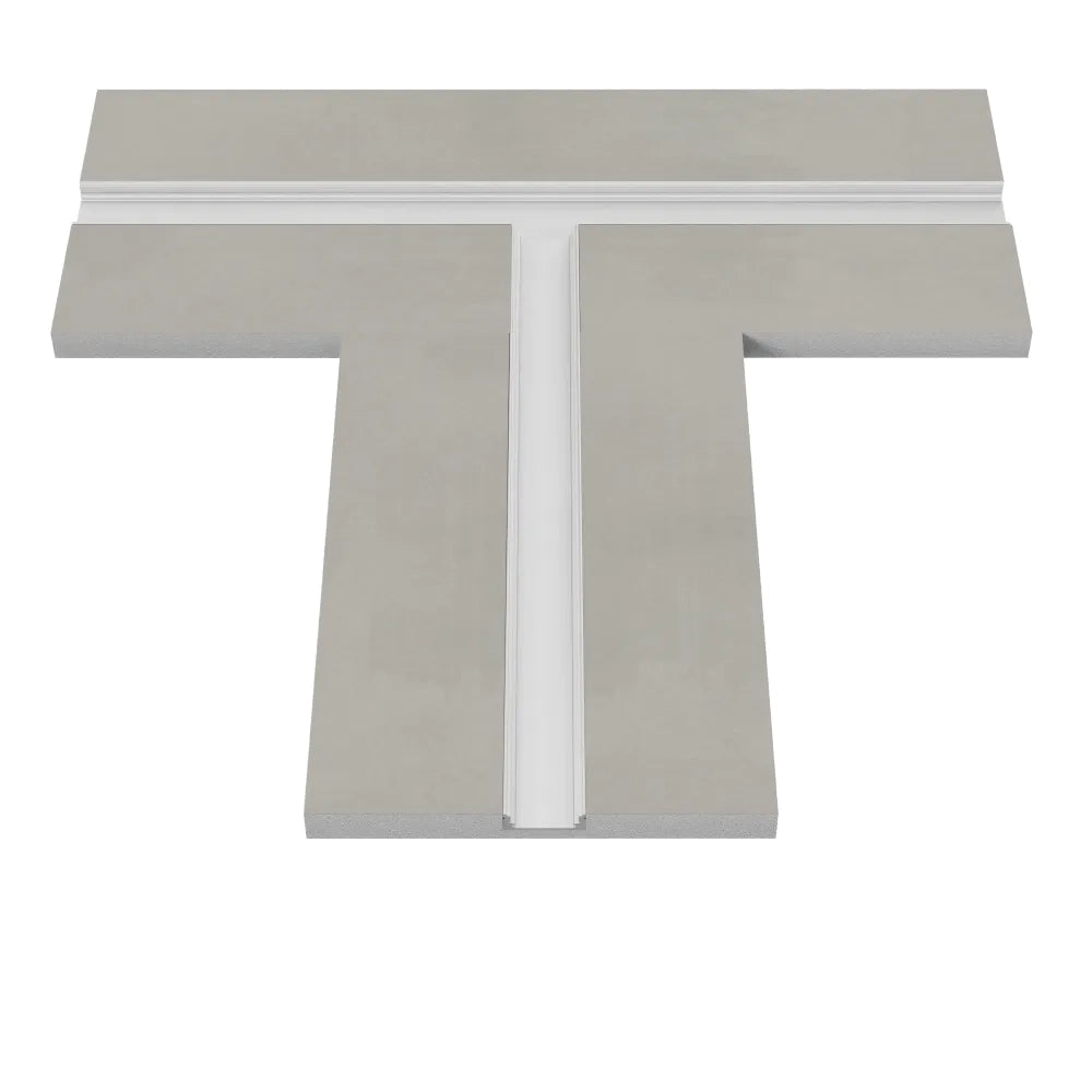 Cartongesso con profilo in alluminio integrato "T"