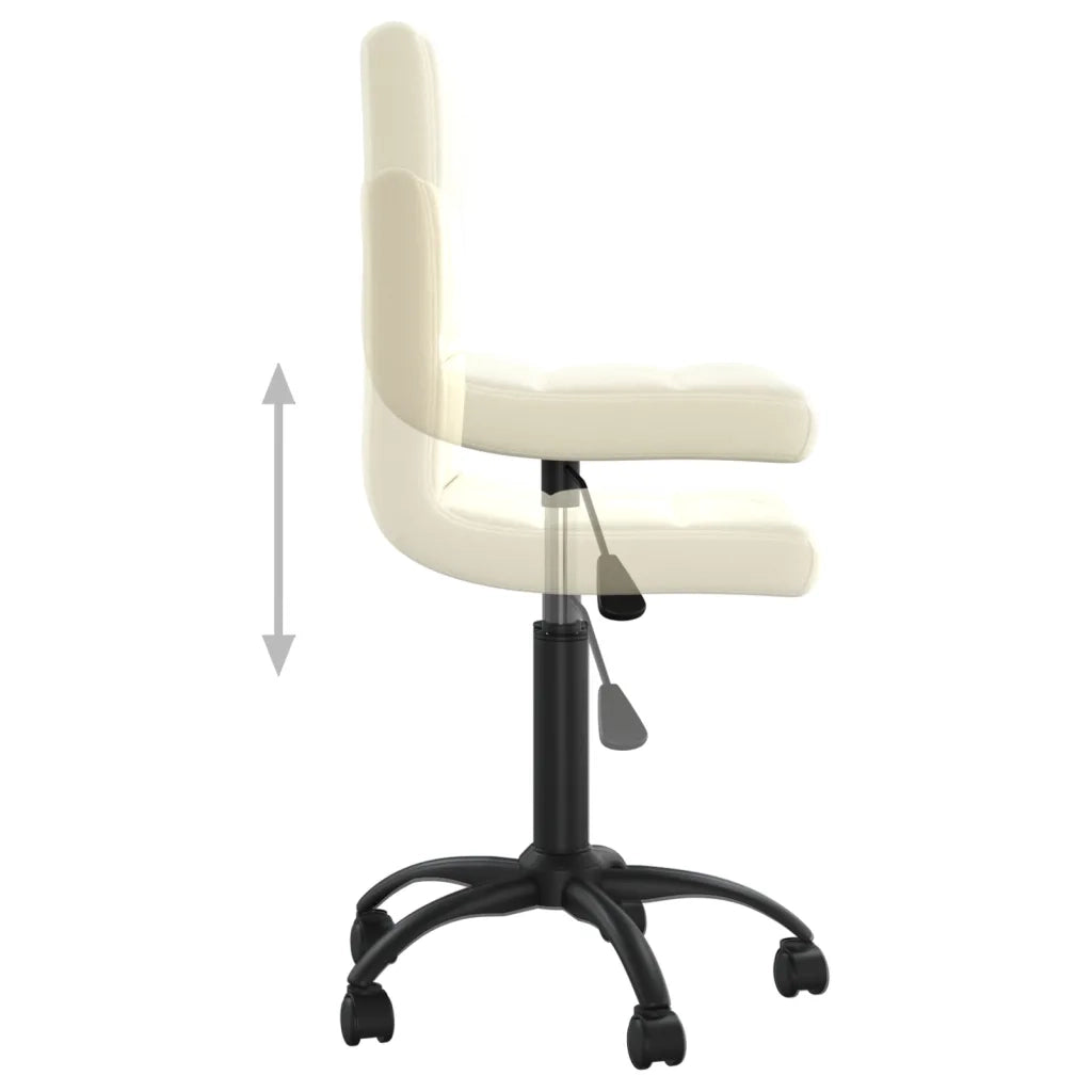 Sedia Girevole da Ufficio Crema in Velluto cod mxl 27862