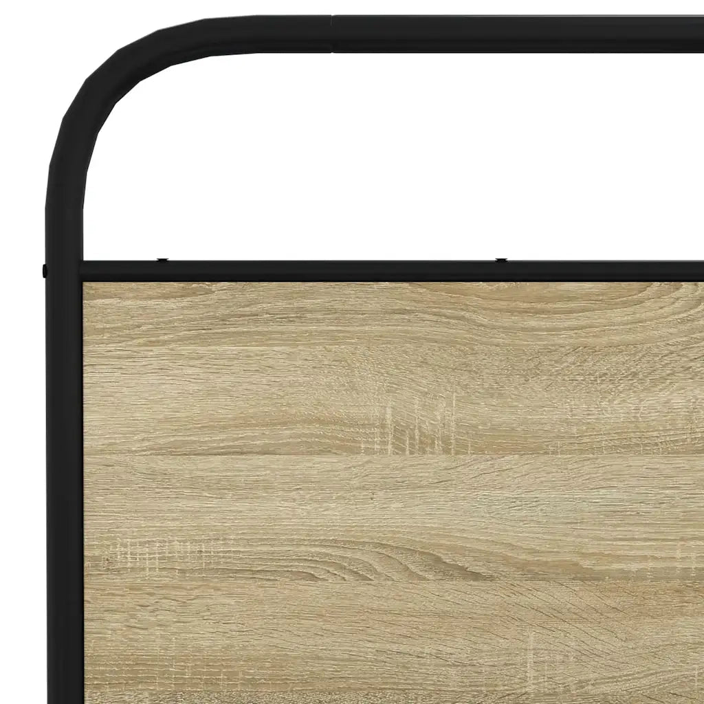 Giroletto senza Materasso-Struttura Letto Rovere Sonoma 150x200cm in Truciolato 365329