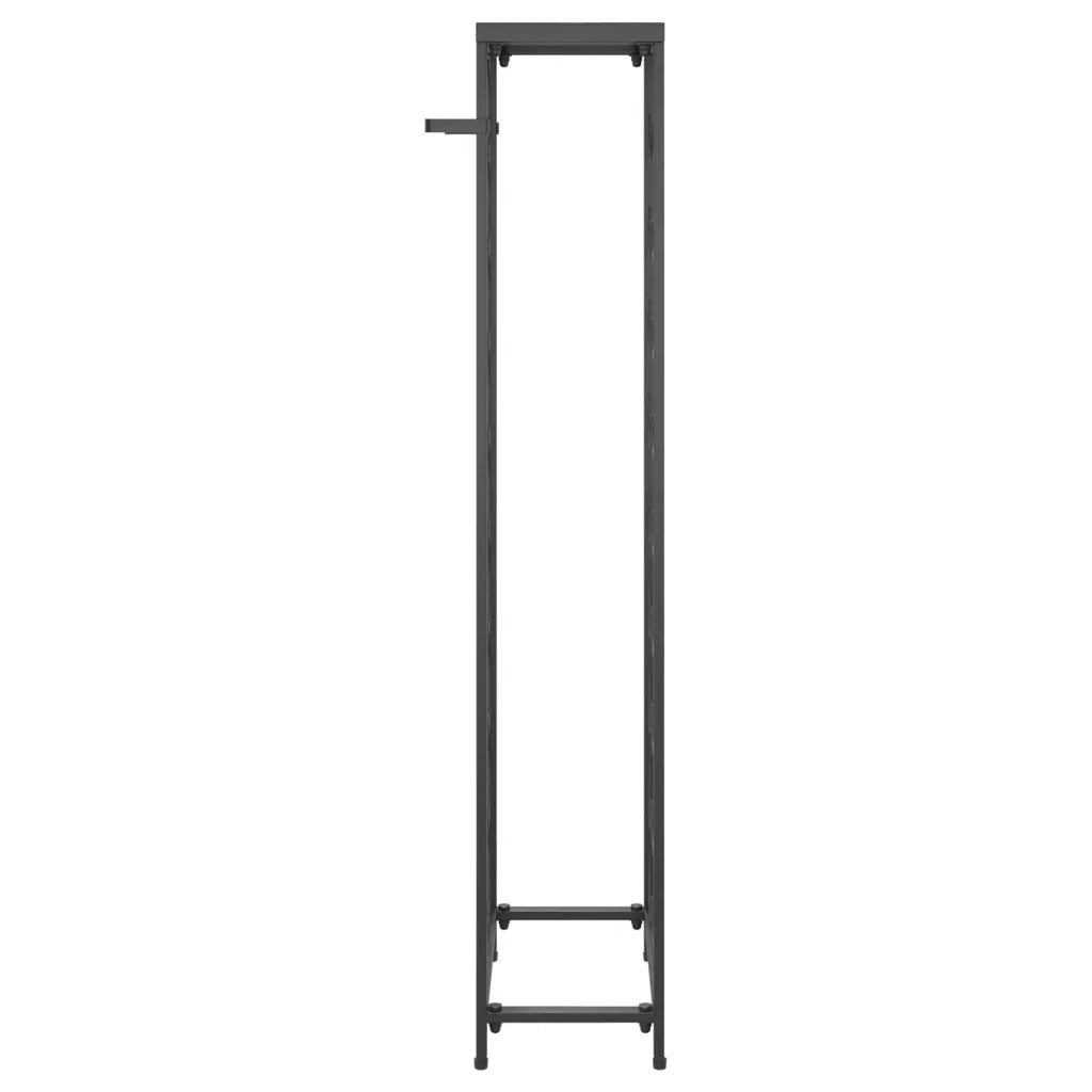 Portavini da 27 Bottiglie Nero 34x18x100cm in Ferro Battuto