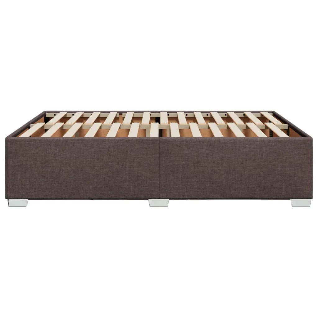 Giroletto senza Materasso Marrone Scuro 140x200 cm Tessuto