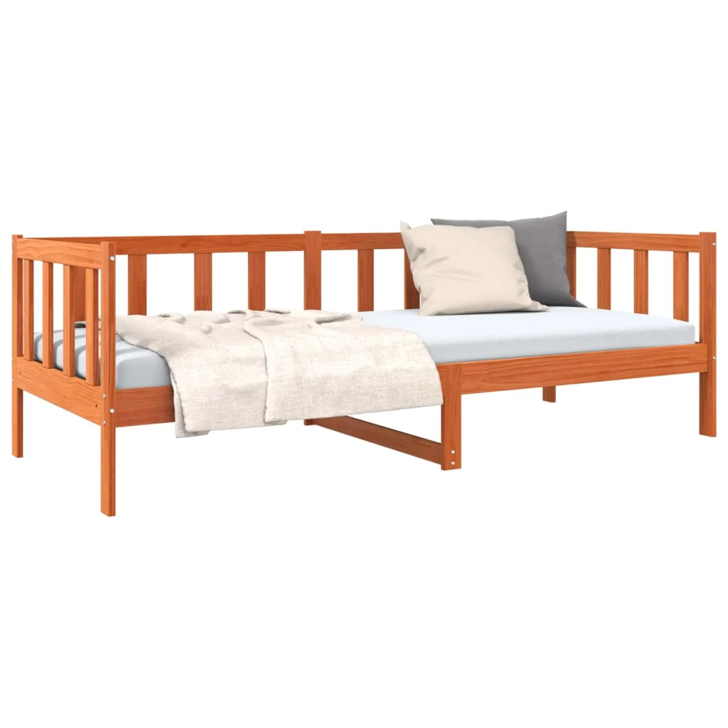 Struttura del letto Marrone cerato 90 x 190 cm Pino massello 863896