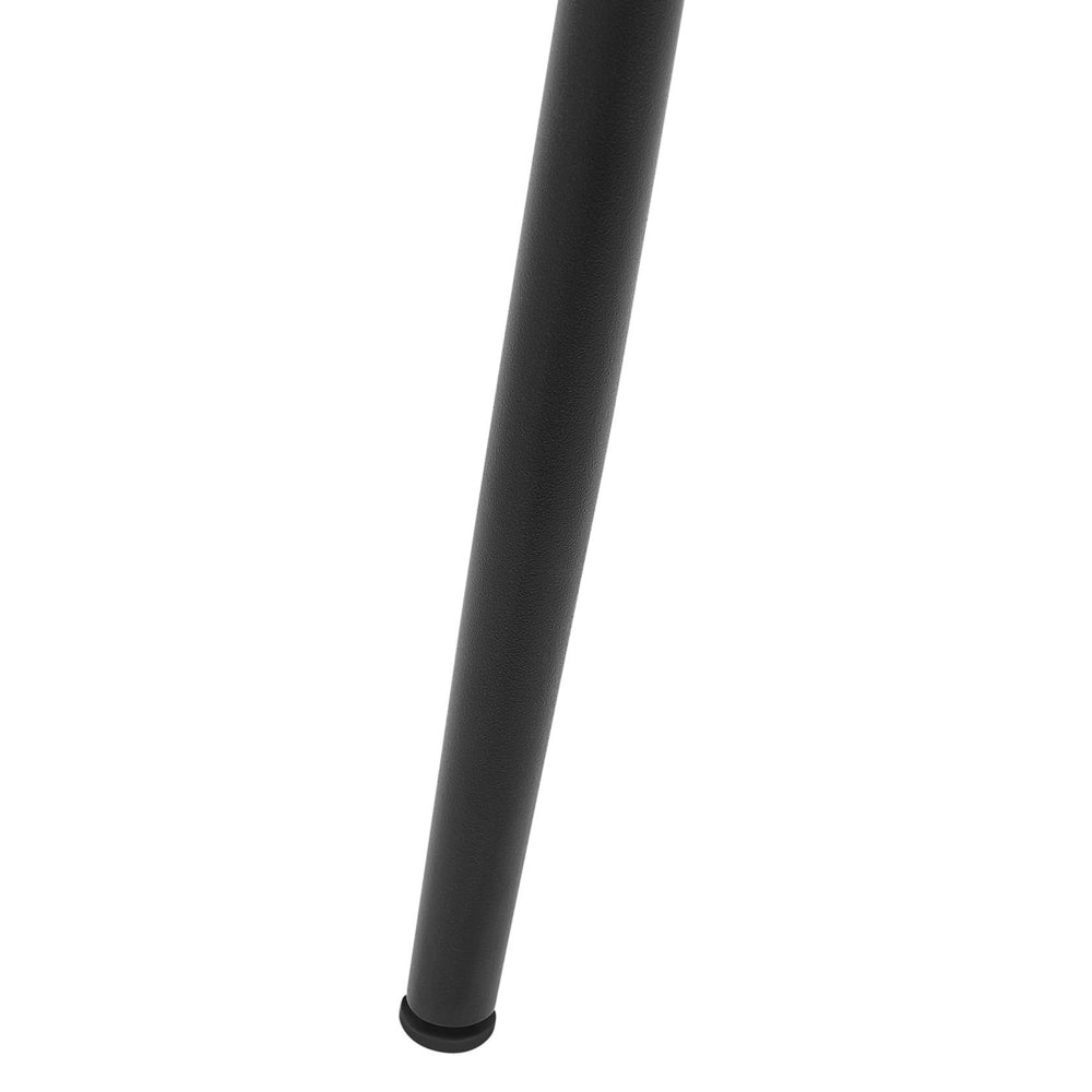 Set di 2 sedie da pranzo grigio sedile sintetico gambe in metallo Nero schienale netto design scandinavo moderno