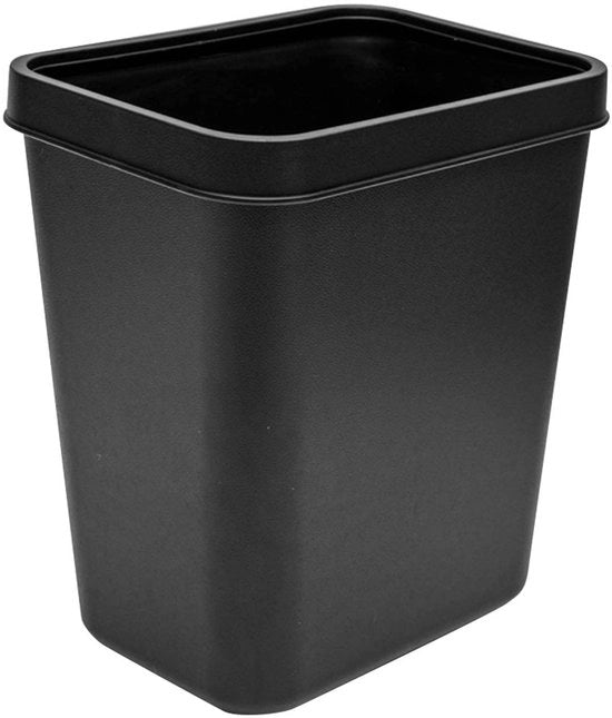 Cestello in Rettangolo - Contenitore di Scarico - Design Spazievole - Nero - 8 Litri - Ideale per Cucina e Ufficio - Pratico e Stiloso
