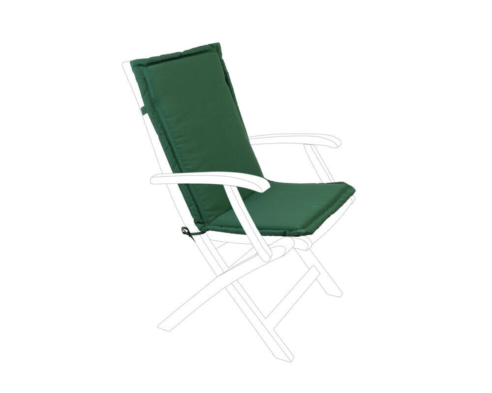Cuscino Sedia Sdraio da Esterno Sfoderabile Poltrona Schienale Alto Bizzotto Colore: Verde Schienale Medio