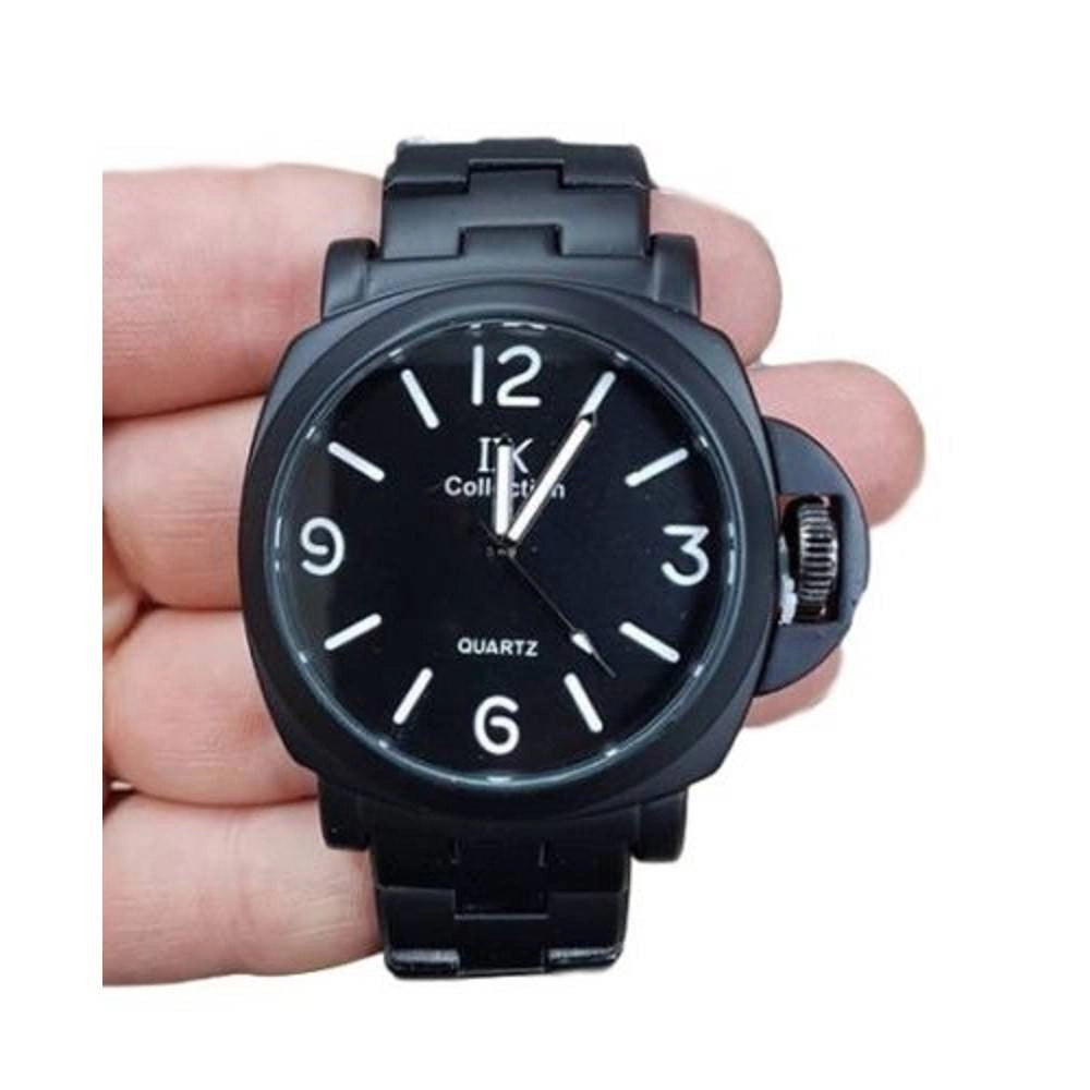 Trade Shop - Orologio Da Polso Ik Collection Uomo Analogico Quarzo Grande Nero Fondo Nero -