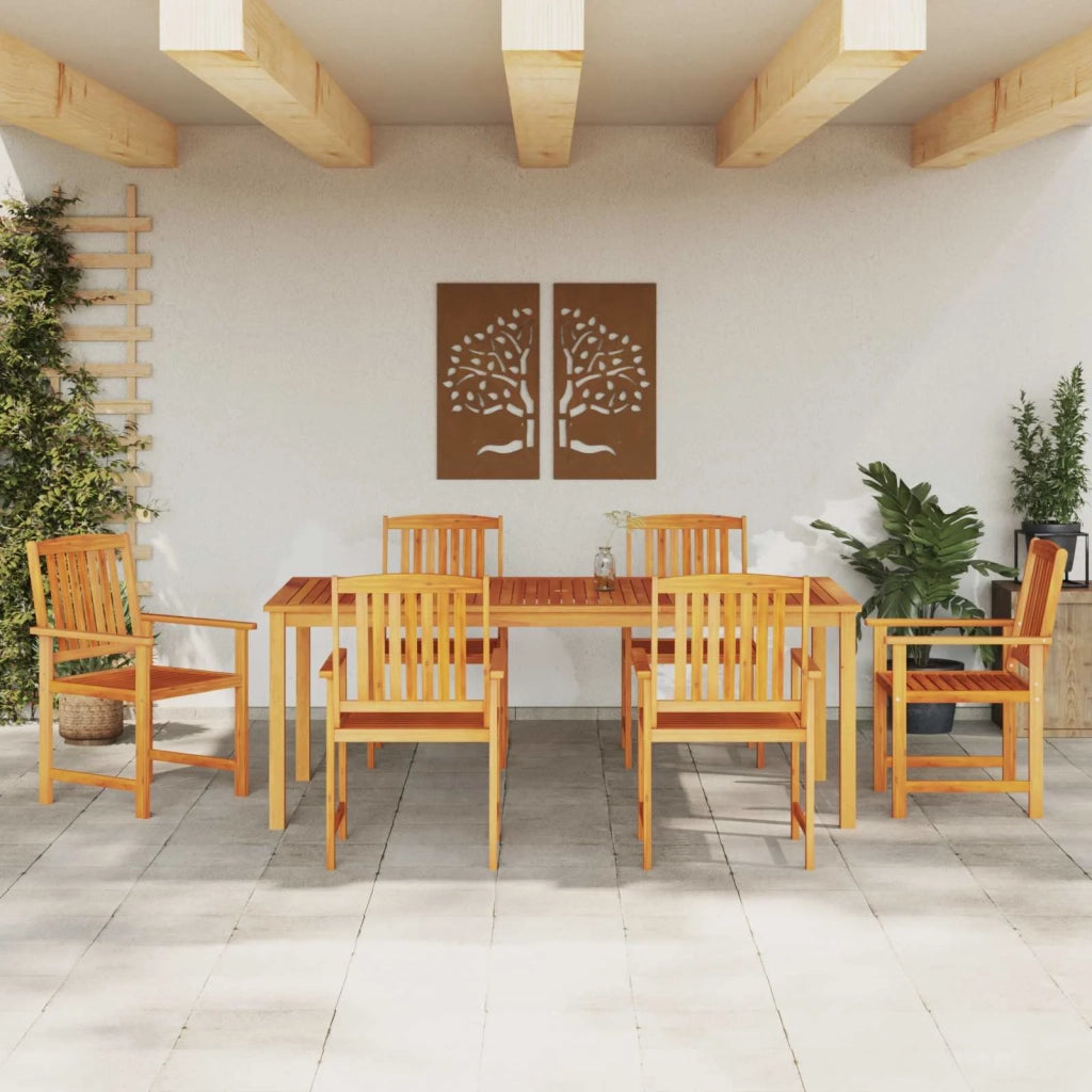 Set da Pranzo per Giardino 7 pcs Marrone 3375680