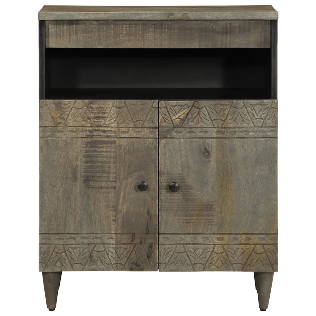Credenza | Madia | Buffet da pranzo | Armadio da pranzo 60x33x75 cm in Legno Massello di Mango