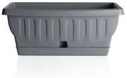BAMA FIORIERA NATURA IN PLASTICA RETTANGOLARE 50 CM COLORE GRIGIO