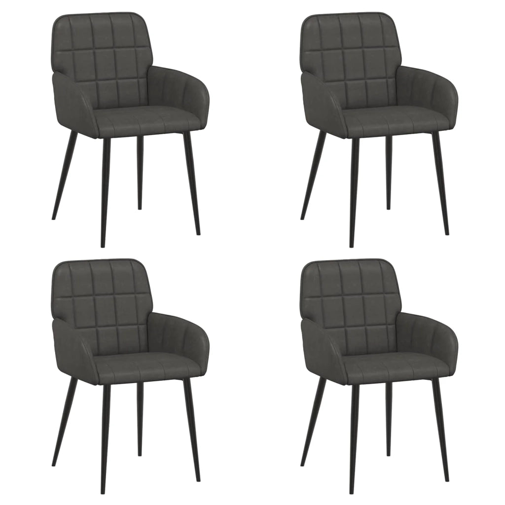 Sedie da pranzo 4 pcs Similpelle Nero 56,5 x 50 x 86 cm 3428185