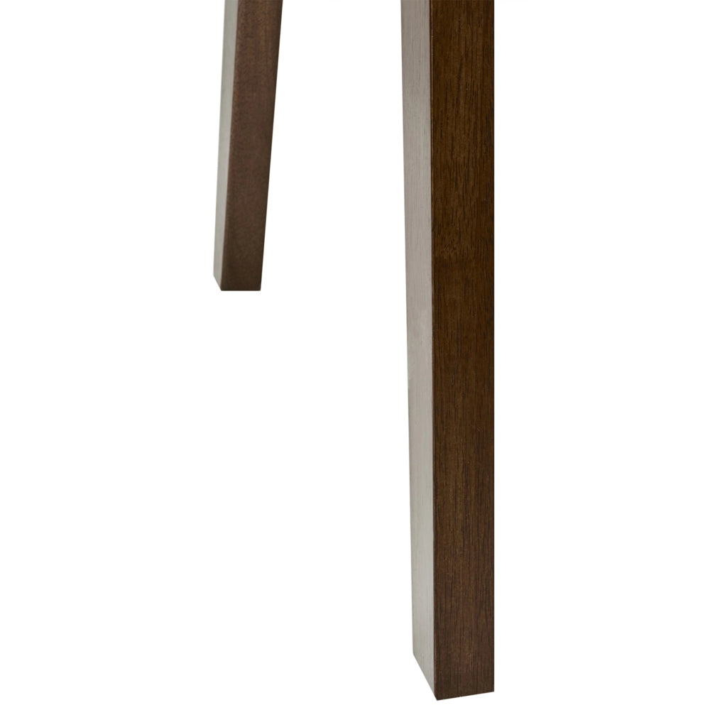 Set di 2 sedie da pranzo in tessuto grigio con struttura in legno massiccio scuro tradizionali retrò senza braccioli