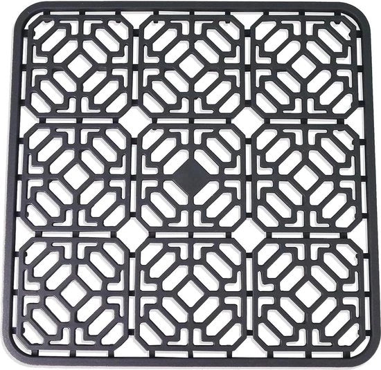 Mat di drenaggio per lavandino - Grigio - 30 x 30 cm - Ecologico - Mat di drenaggio per lavandino in silicone
