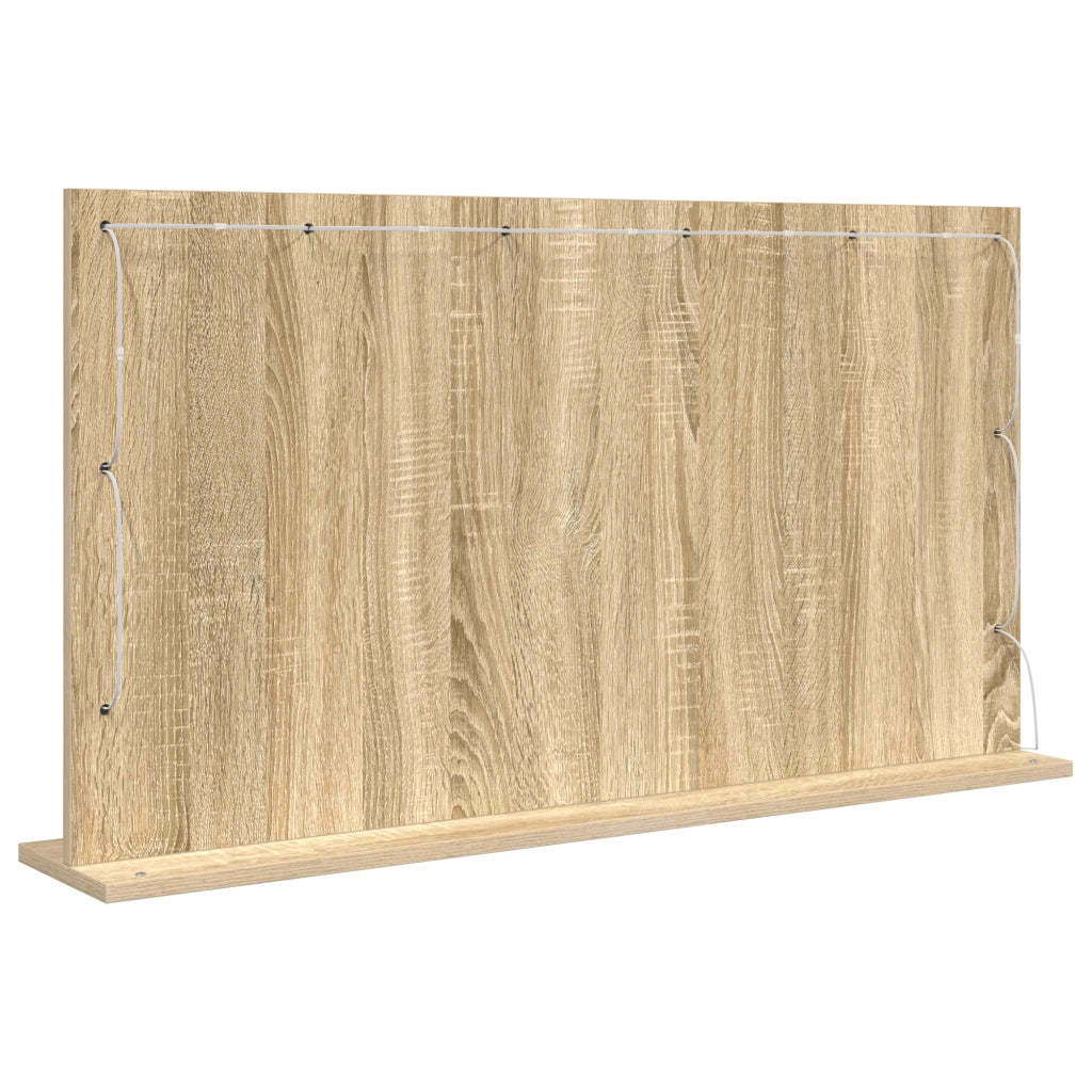 Specchio da Toeletta Rovere Sonoma MDF, Vetro 100 x 55 x 18 cm