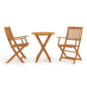 Set da Bistrot 3 pz Pieghevole in Legno Massello di Acacia cod mxl 43685