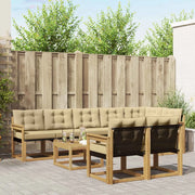 Set di divani da esterno 9 pz Bianco e Beige 3389615